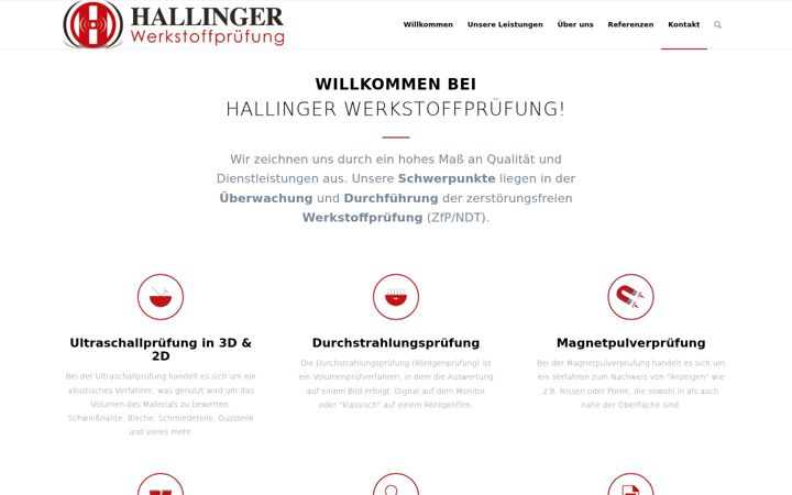 Screenshot of hallingerndt.com