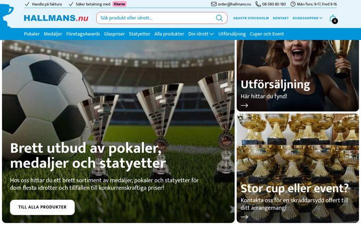 Screenshot of hallmans.nu
