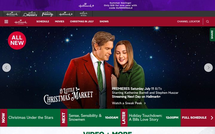 Capture d'écran de hallmarkchannel.com