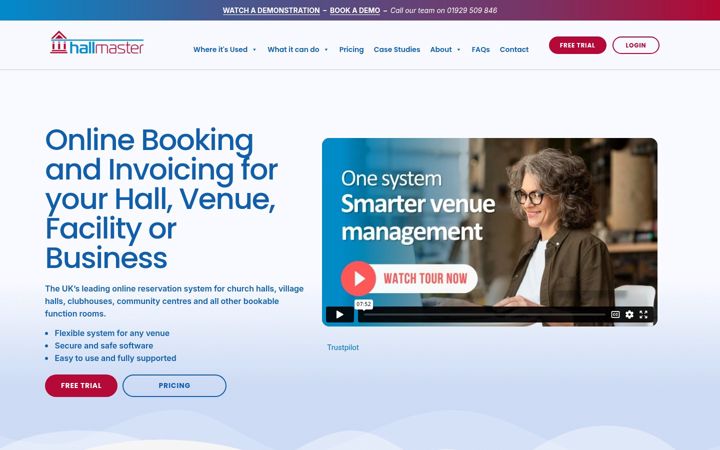Screenshot of hallmaster.co.uk