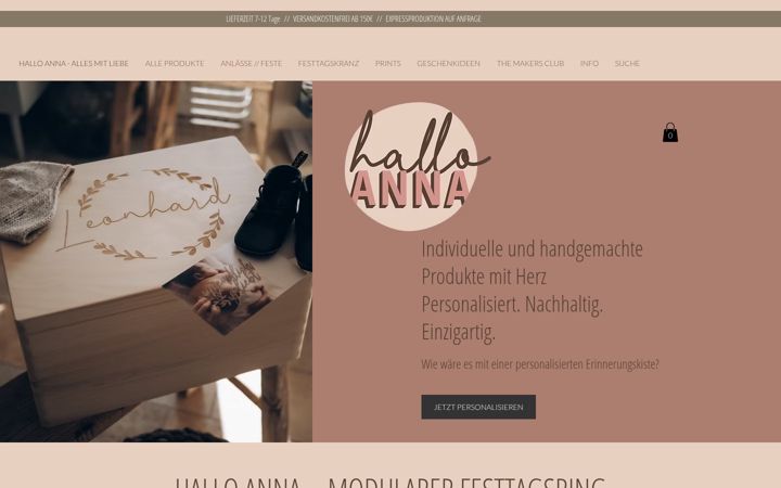 Screenshot of hallo-anna.de