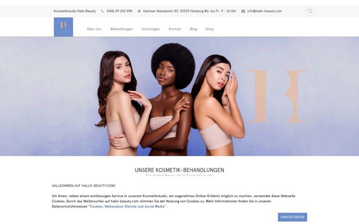 Screenshot of hallo-beauty.com