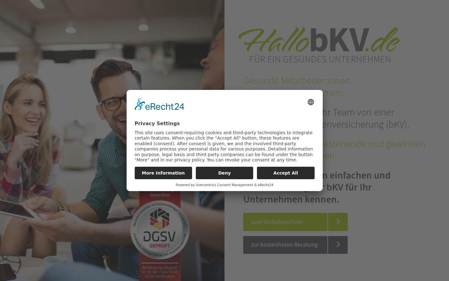 Ekrānuzņēmums ar piekrišanas baneri, kas tika rādīts pirms jebkādas mijiedarbības