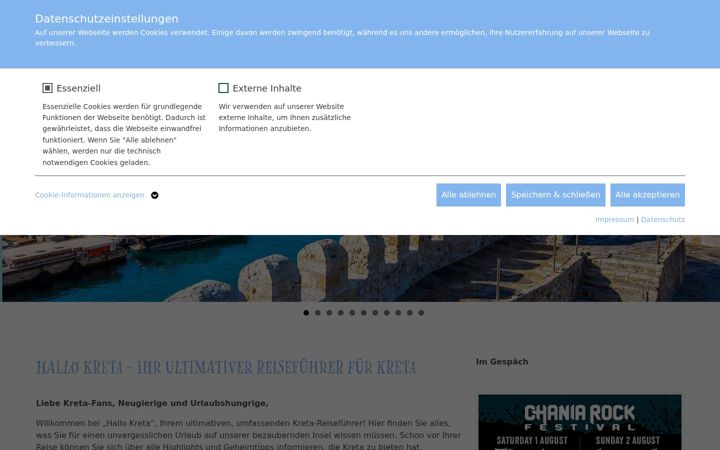 Screenshot of hallo-kreta.eu