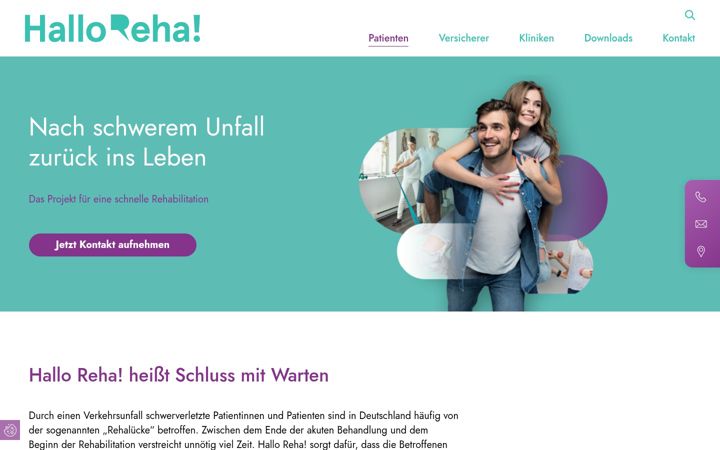 Screenshot of hallo-reha.de