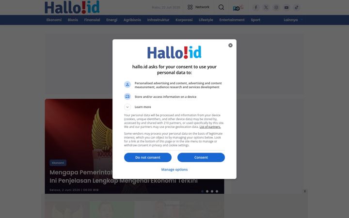 Screenshot of hallo.id