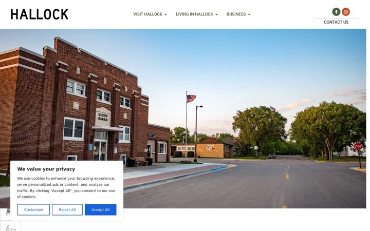 Screenshot of hallockmn.org