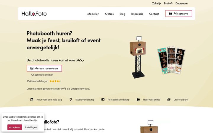 Screenshot of hallofoto.nl
