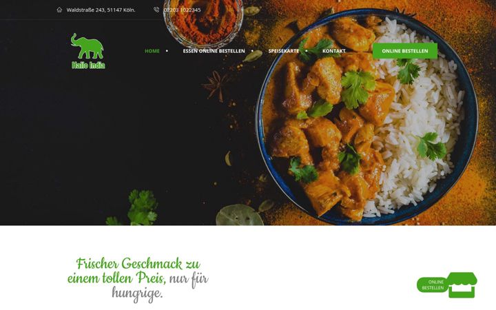 Screenshot of halloindia-shop.de
