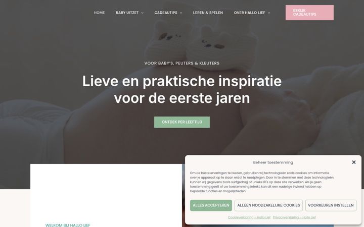Screenshot of hallolief.nl