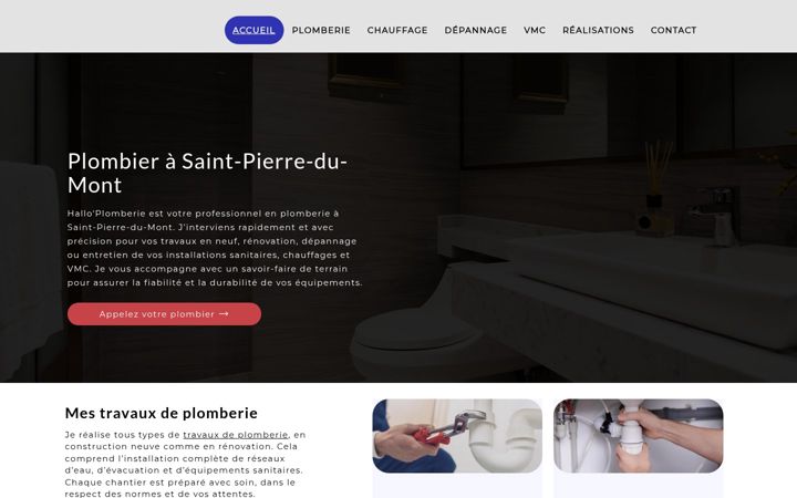 Screenshot of halloplomberie.fr