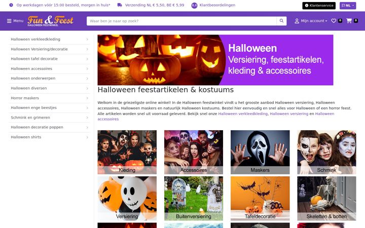 Screenshot of halloween-feestwinkel.nl