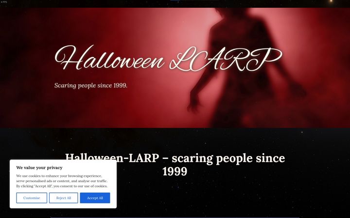 Screenshot of halloween-larp.de