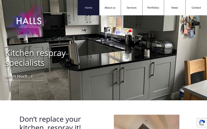 Screenshot of hallsdecorating.co.uk