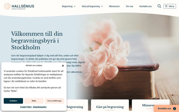 Screenshot of hallsenius.se