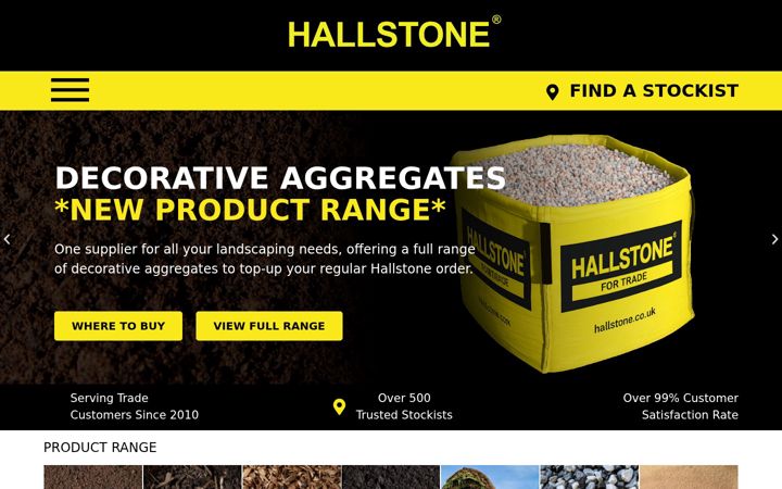 Screenshot of hallstonedirect.co.uk