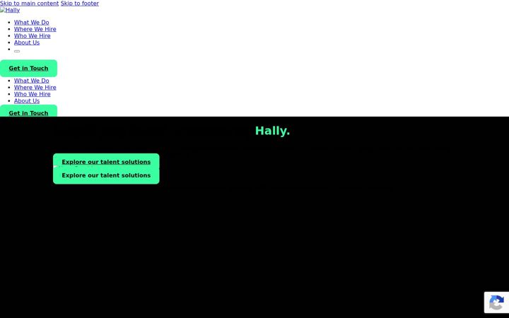 Screenshot of hallysolutions.com