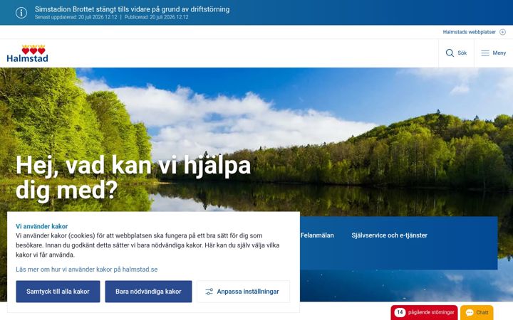 Screenshot of halmstad.se