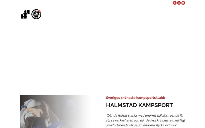 Screenshot of halmstadkampsport.se
