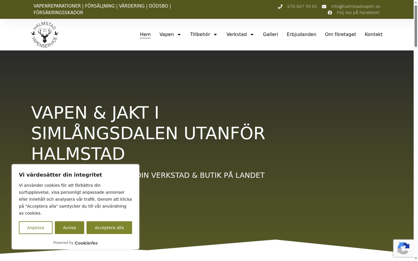 Screenshot of the consent banner shown before any interaction