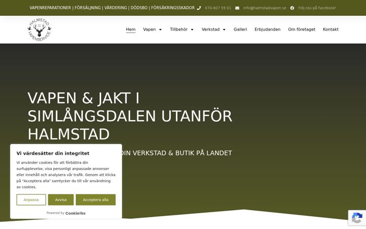 Screenshot of halmstadvapen.se