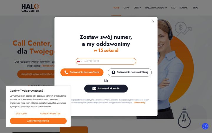 Screenshot of halocallcenter.pl
