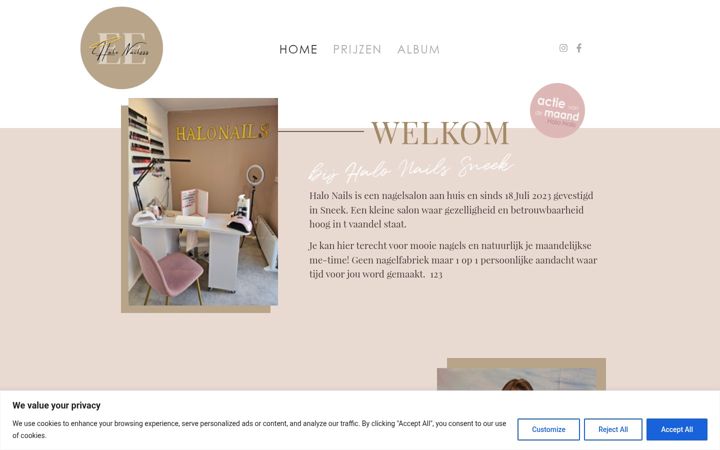 Screenshot of halonails-sneek.nl