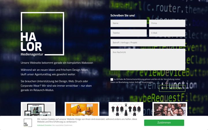 Screenshot of halor.de