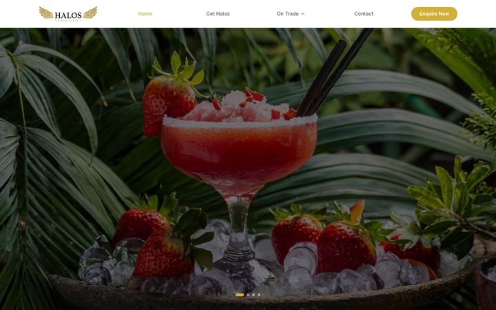 Screenshot of haloscocktails.com