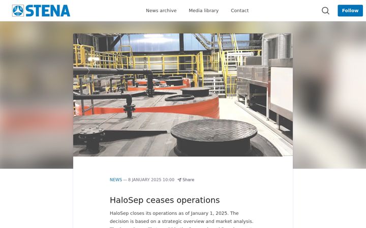 Screenshot of halosep.com