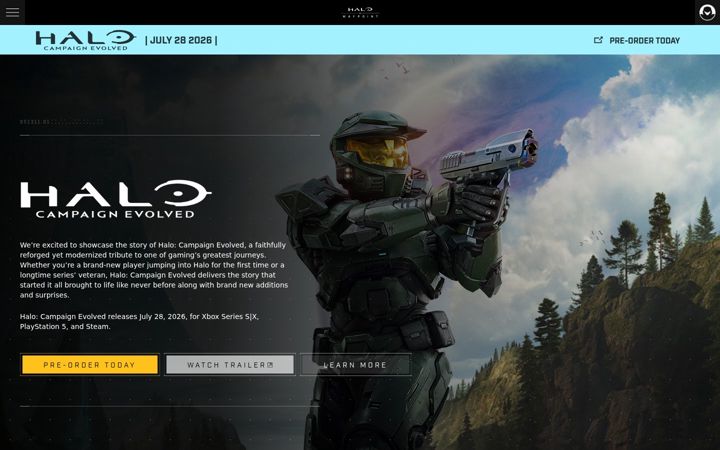 Captura de ecrã de halowaypoint.com