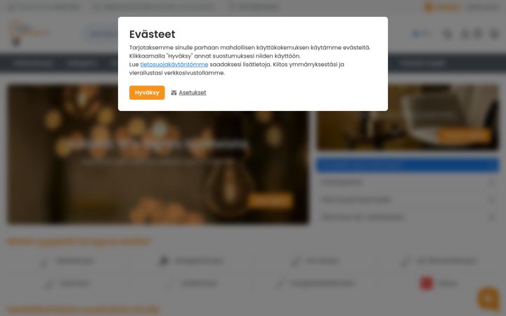 Screenshot of halpalamppu.fi