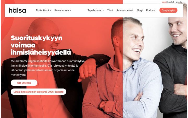 Screenshot of halsa.fi