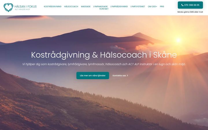 Screenshot of halsanifokus.nu