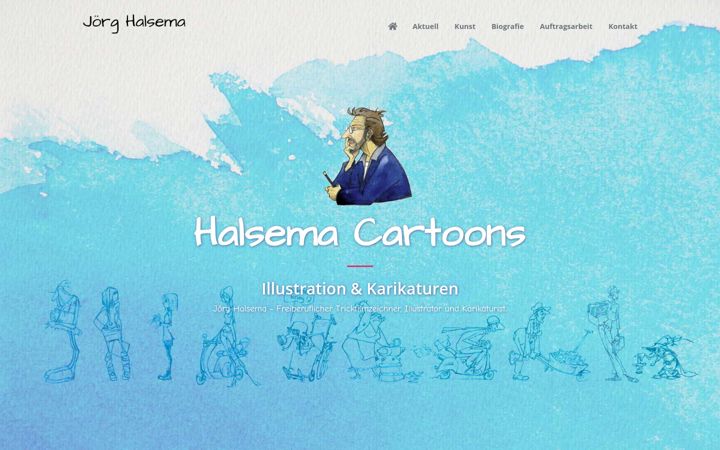 Screenshot of halsemacartoons.de