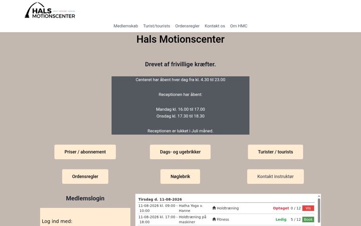 Screenshot of halsmotionscenter.dk