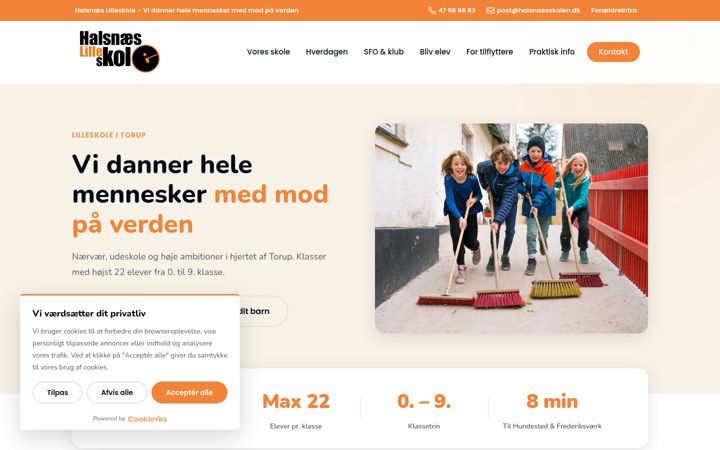 Screenshot of halsnaesskolen.dk