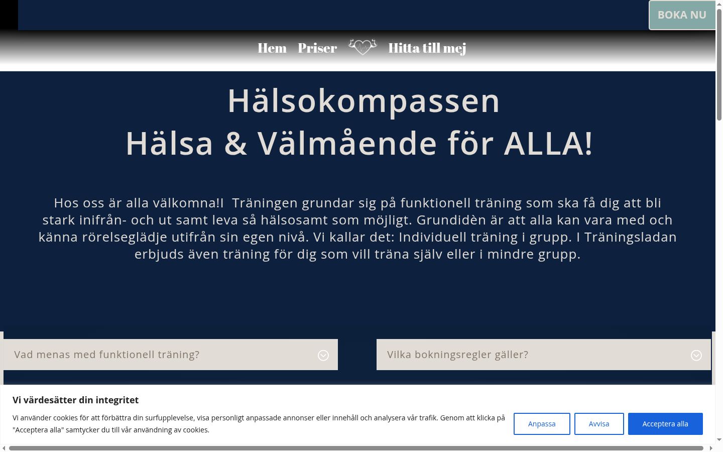 Screenshot des Einwilligungsbanners vor jeglicher Interaktion