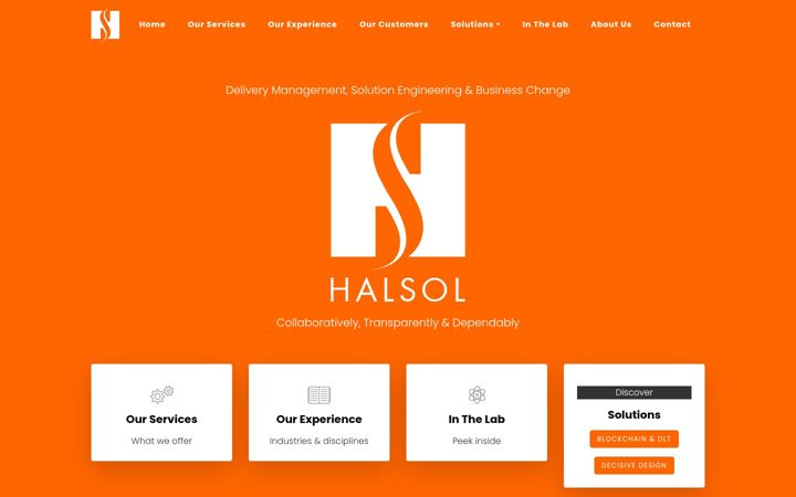Screenshot of halsol.co.uk