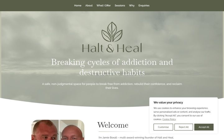 Screenshot of haltandheal.co.uk