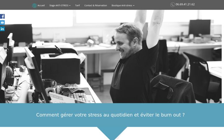 Screenshot of halteaustress.fr