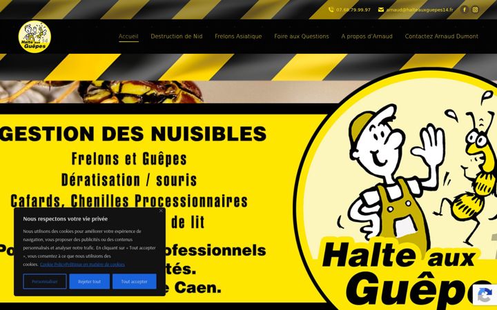 Screenshot of halteauxguepes14.fr