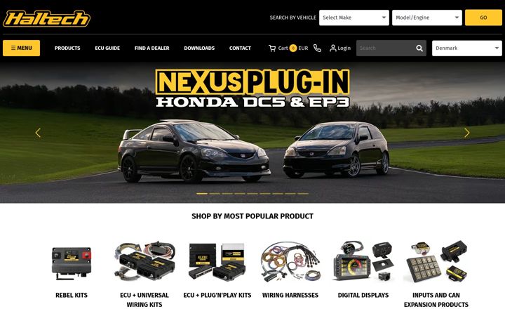 Screenshot of haltech.com