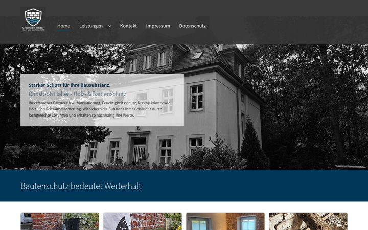Screenshot of halter-bautenschutz.de