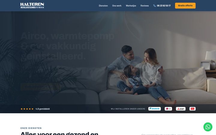 Screenshot of haltereninstallatietechniek.nl