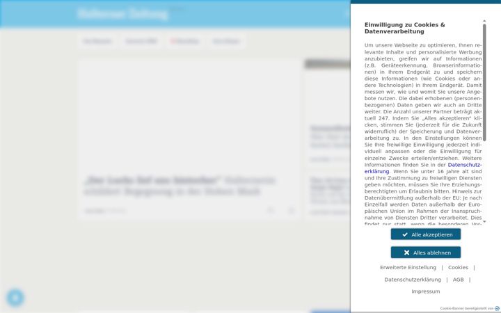 Screenshot of halternerzeitung.de