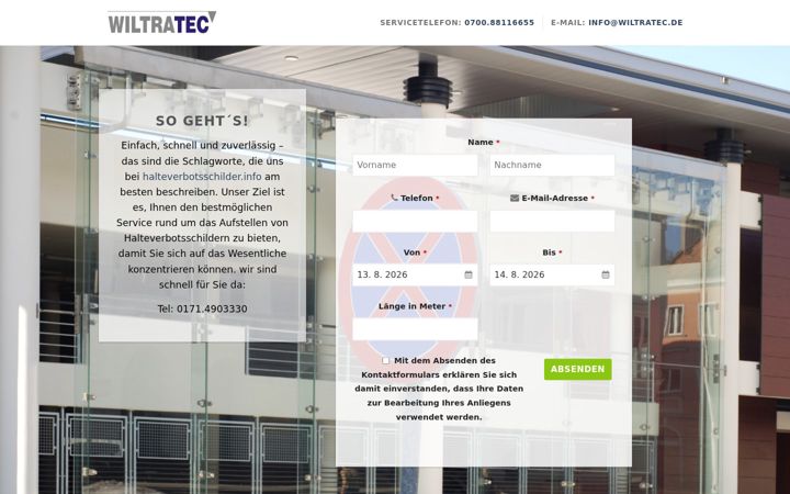 Screenshot of halteverbotsschilder.info