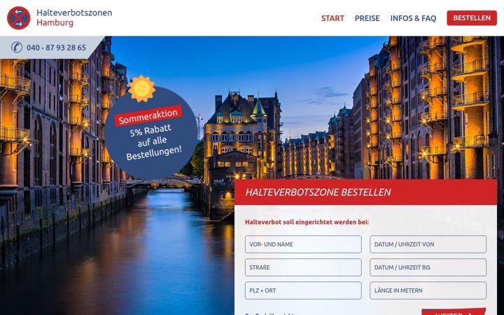 Screenshot of halteverbotszonen-hamburg.de