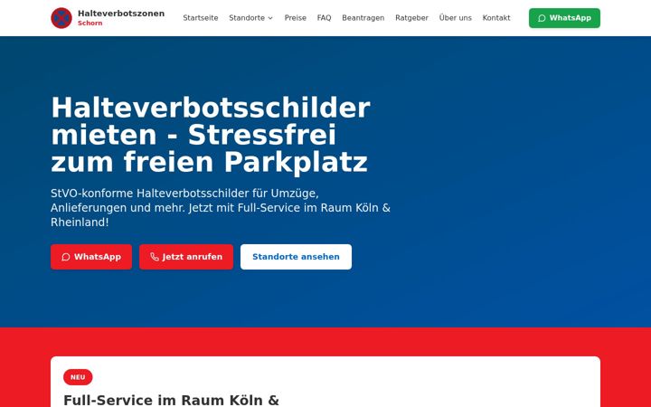 Screenshot ta' halteverbotszonen-schorn.de