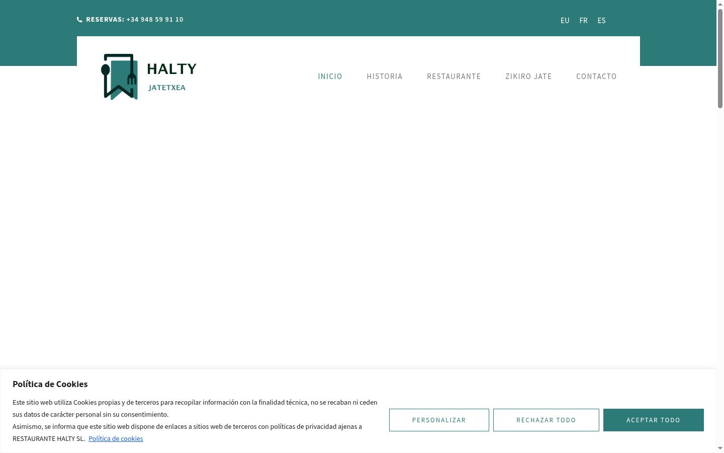 Screenshot des Einwilligungsbanners vor jeglicher Interaktion